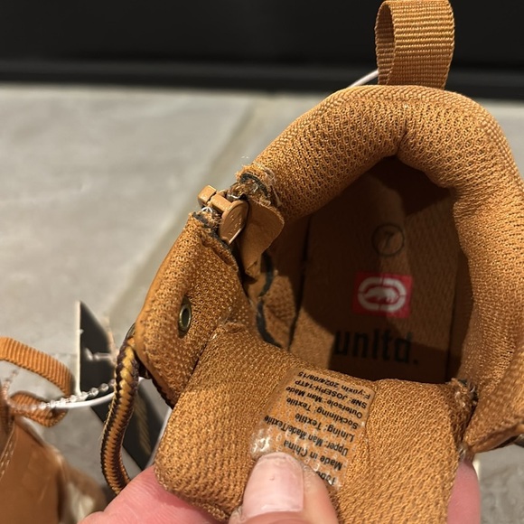 Ecko unltd Joseph Rugged ankle play/work boots,zipper/lace up,pull tab, toddler - Picture 8 of 10